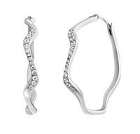 Ohrringe Breil Dame ZIG ZAG in Stahl Zirconia TJ3909